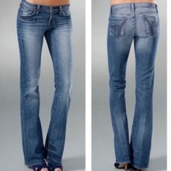 Citizens of Humanity Jeans "Boho #111" Stretch Low-Waist Bootcut Y2K size 28 - Picture 1 of 14